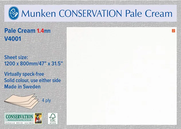 Фото Монолитный картон Munken Pale Cream 1,4