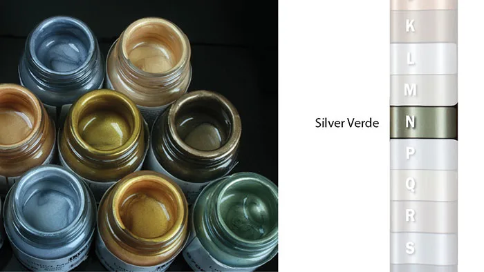 Фото Ваксы "Liquid Metal" Silver Verde, 30мл