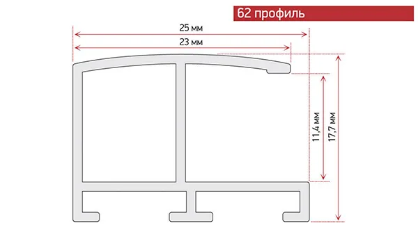 Фото Алюминиевый багет 'ЛИОН Al' Матовое золото / AL 62-02