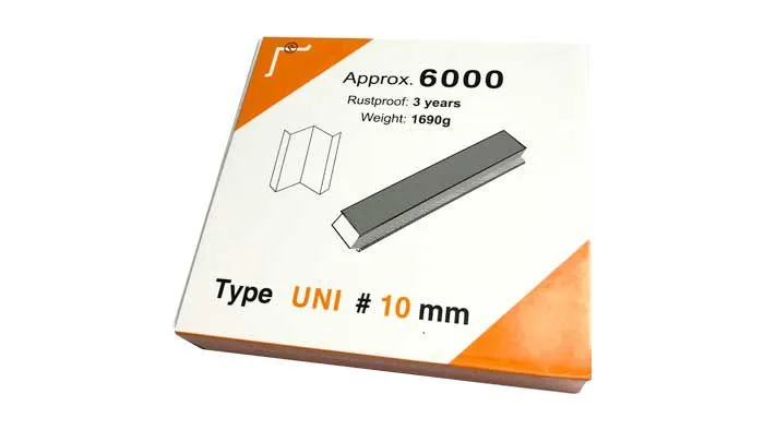 Фото Скобки (скобы) Uni Hardwood 10мм (6000шт.)